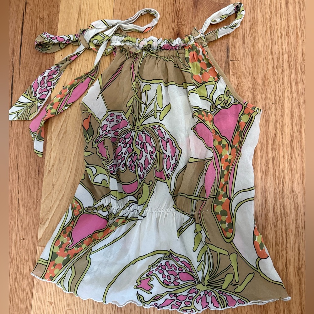 Trina Turk Floral Silk Top
